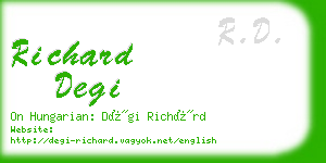 richard degi business card